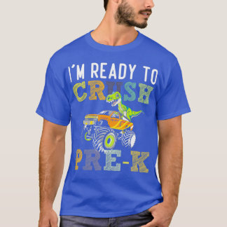Monster Truck Dinosaur Ix27m Ready To Crush PREK B T-Shirt