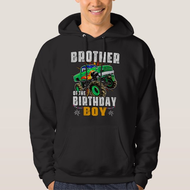 Monster Truck Family Matching Brother Of The Birth Hoodie (Front)