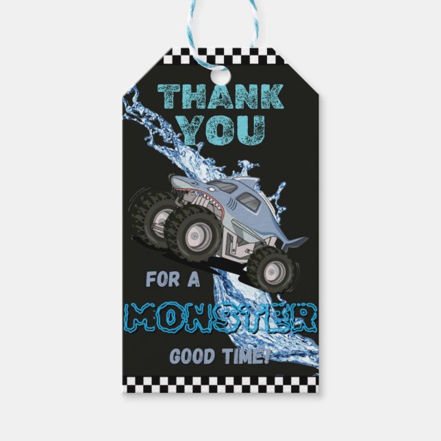 Monster Truck Favor Tag (Front)