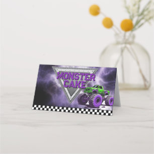 Monster Truck Food Label Tent Place Card