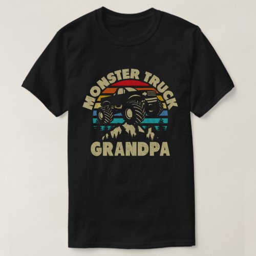 Monster Truck Grandpa Matching Family Costume T_Shirt