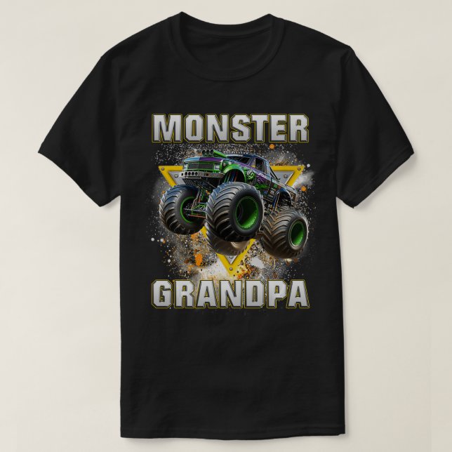 Monster Truck Grandpa Monster Truck Are My Jam Tru T-Shirt (Design Front)