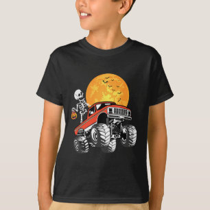 Monster Truck Halloween Boys Truck Pumpkin T-Shirt
