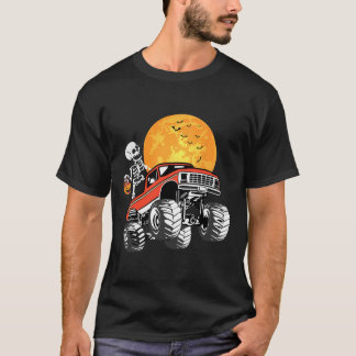 Monster Truck Halloween Boys Truck Pumpkin T-Shirt