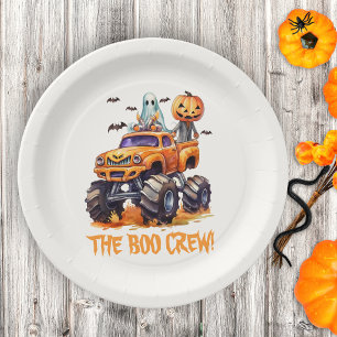 Monster Truck Halloween Tableware Paper Plates
