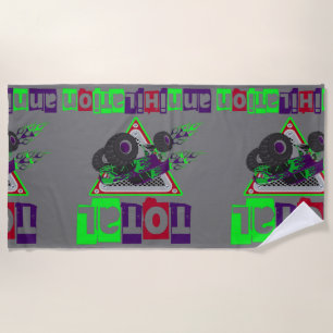 monster truck hard core cool pool or beach towel