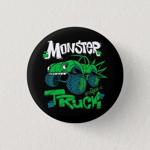 Monster truck illustration for t_shirt prints button