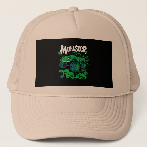 Monster truck illustration for t_shirt prints trucker hat