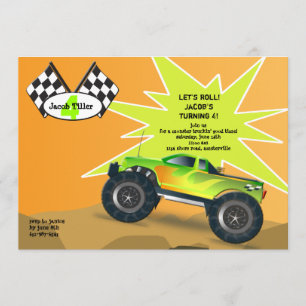 Monster Truck Invitation