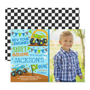 Monster Truck Invitation Monster Truck Birthday