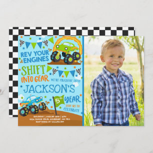 Monster Truck Invitation Monster Truck Birthday