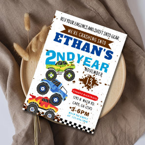 Monster Truck Invitation Monster Truck Birthday