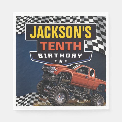 Monster Truck Jam Birthday Party Any Age Napkins