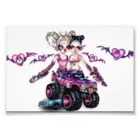 Monster Truck 4x4 - Kids Room Art - Framed Poster