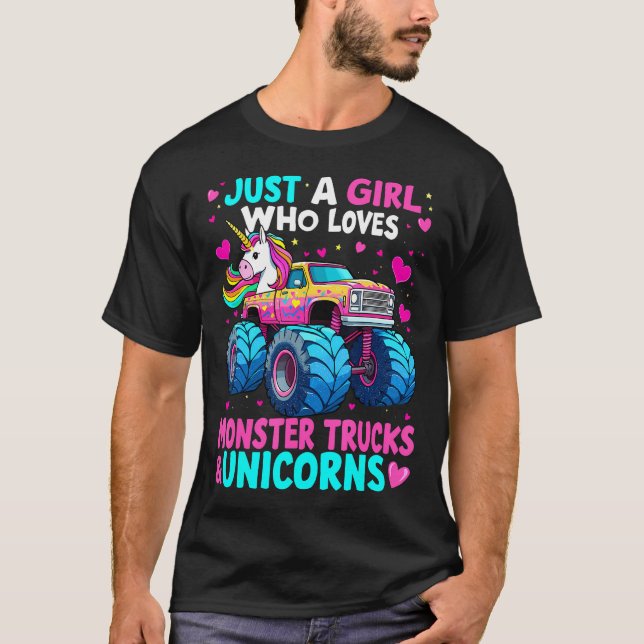 Monster Truck Just A Girl Who Loves Monster Trucks T-Shirt (Front)