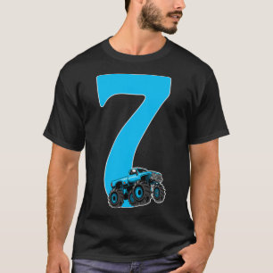 Monster Truck Kids Birthday 7 Years Old T-Shirt