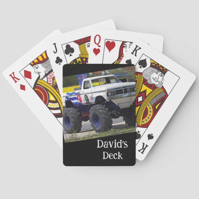 Monster Truck Kids Playing cards Boys (Back)