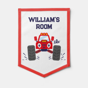 Monster Truck Kid's Room Sign Pennant