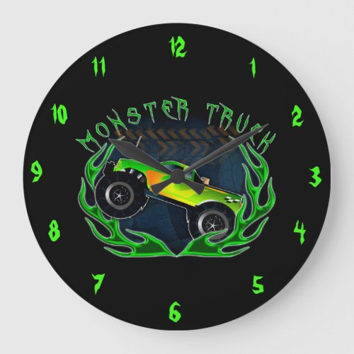 Monster truck large clock