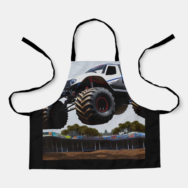 Monster Truck Launch, Boys Apron (Front)