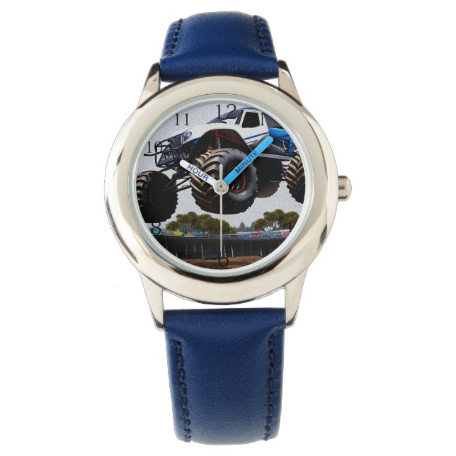 Monster Truck Launch, Boys Wristwatch (Front)