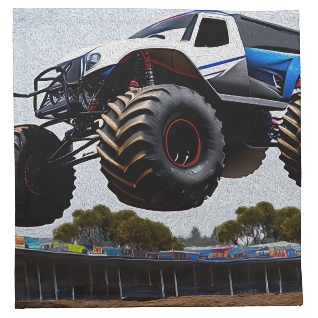 Monster Truck Launch, Cloth Napkin (Front)