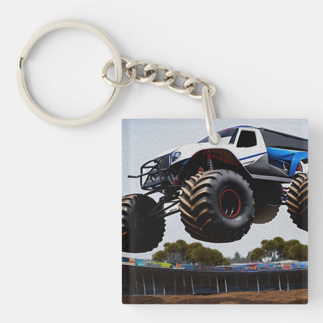 Monster Truck Launch,  Keychain (Front)