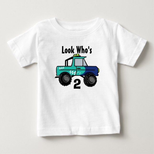 Monster Truck/  Look Who's, 2 Baby T-Shirt (Front)