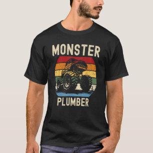 Monster Truck Loving Plumber T-Shirt