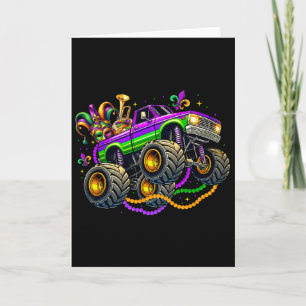 Monster Truck Mardi Gras Costume Teens Boys Kids M Card