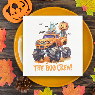 Monster Truck Modern Boo Crew Cute Halloween Napkins