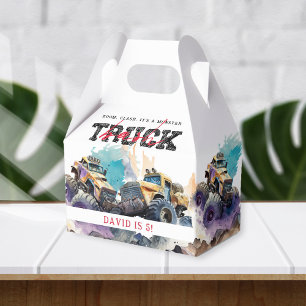 Monster Truck Modern Kids Birthday Party Favor Boxes