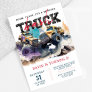 Monster Truck Modern Kids Birthday Party Invitation
