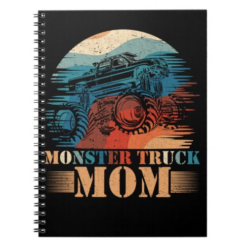 Monster Truck Mom Funny Boys Girls Birthday Notebook
