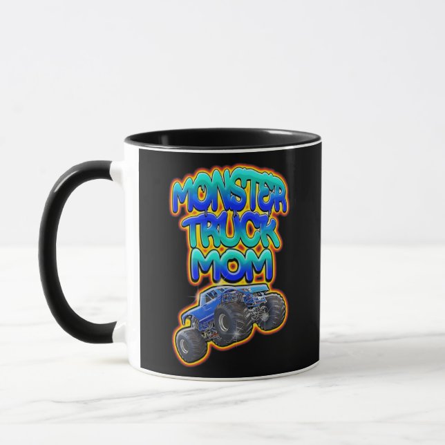Monster Truck Mom Graffiti Style  Mug (Left)