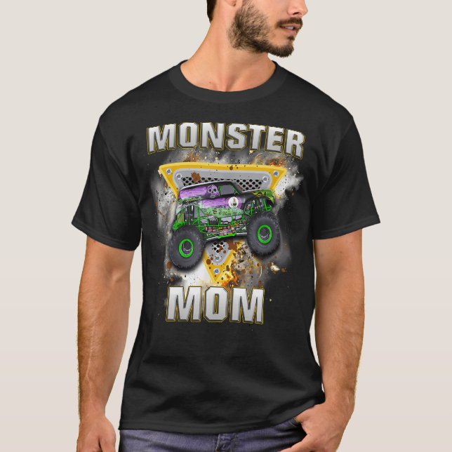Monster Truck Mom Monster Truck Are My Jam Truck L T-Shirt (Front)