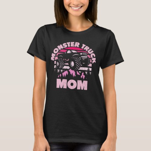Monster Truck Mom Retro Matching Family   T_Shirt