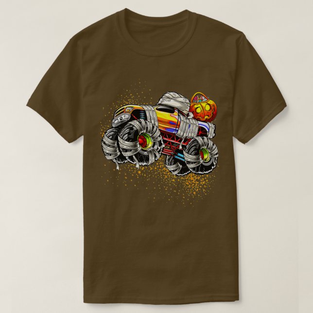 Monster Truck Mommy Halloween Pumpkin TrickOrTreat T-Shirt (Design Front)