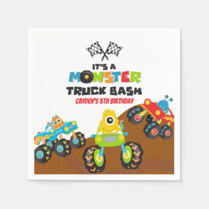 Monster Truck monsters birthday Napkins