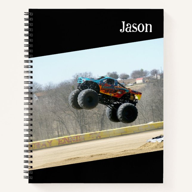 Monster Truck Notebook Personalized (Front)