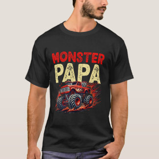 Monster Truck Papa Father's Day Dad Men T-Shirt