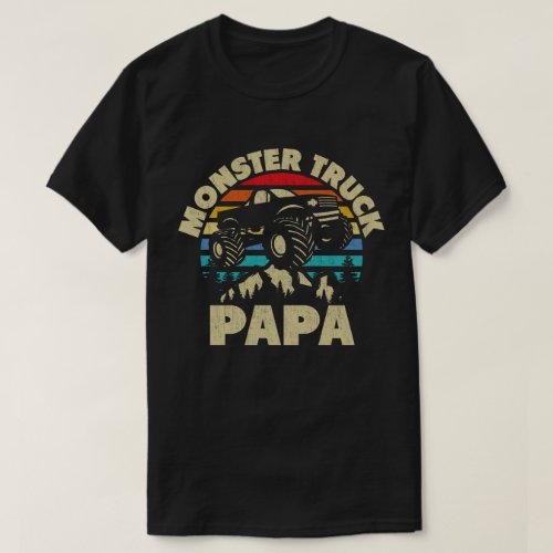 Monster Truck Papa Matching Family Dad Costume T_Shirt