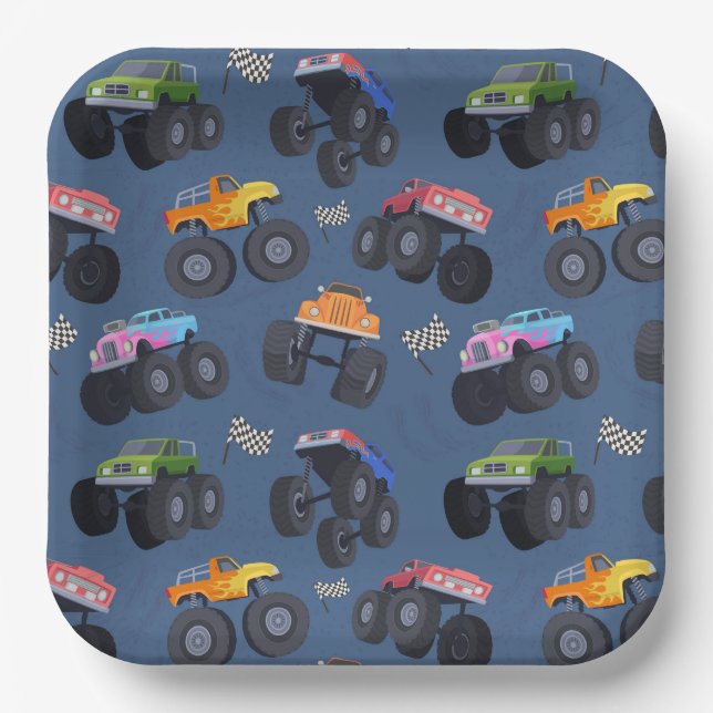 Monster Truck Paper Plates (Front)