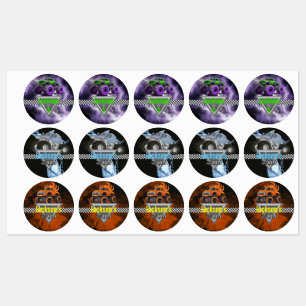 Monster Truck Party Favor Stickers/labels Labels