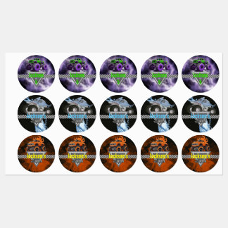 Monster Truck Party Favor Stickers/labels Labels