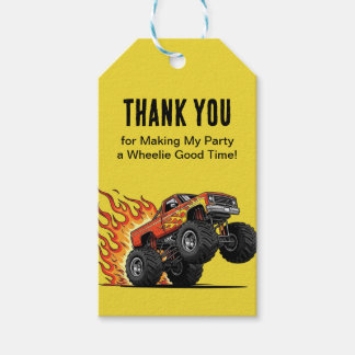 Monster Truck Personalized Birthday Gift Tag