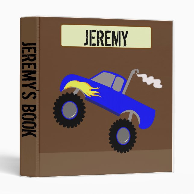 MONSTER TRUCK Photo Album Binder Scrapbook (Front/Spine)