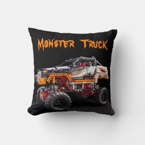 monster truck pillow