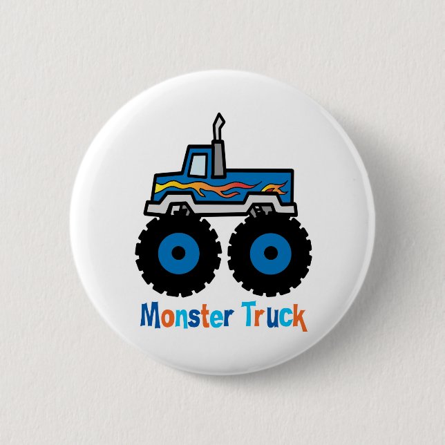 Monster Truck Pinback Button (Front)