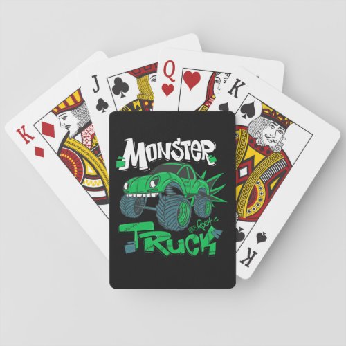 Monster truck playing cards